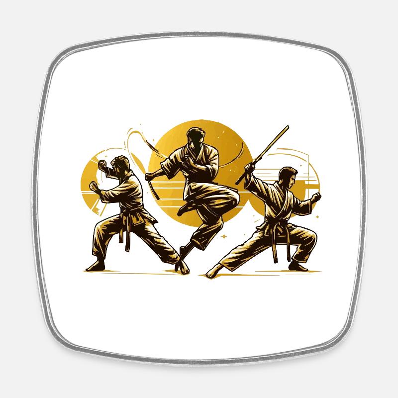 Kung Fu - Square fridge magnet - white