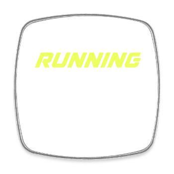 Running Team 1 - Square fridge magnet - white - Front