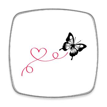Butterfly Love - Square fridge magnet - white - Front