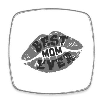 Mom - Viereckiger Kühlschrankmagnet - Weiß - Vorne