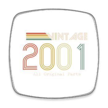 Épique et Légendaire né en 2001 : 23e anniversaire - Magnet carré - blanc - Devant