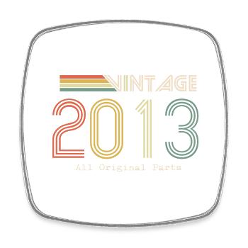 Epic & Legendary Born in 2013: 11th Anniversary - Square fridge magnet - white - Front
