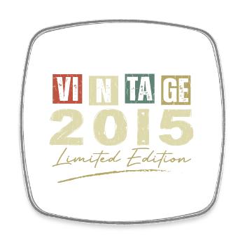 Vintage 2015 Original Birthday Gift 2015 - Square fridge magnet - white - Front
