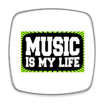 La musique est ma vie Musik ist mein Leben liebe spruch - Magnet carré - blanc - Devant