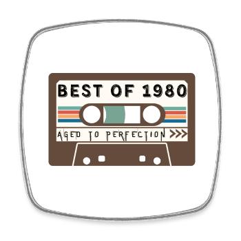 Best of 1980 - Magnet carré - blanc - Devant