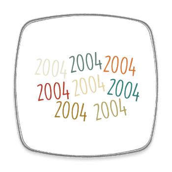 Jahrgang 2004 Geburtsjahr - legendär seit 2004 - Viereckiger Kühlschrankmagnet - Weiß - Vorne
