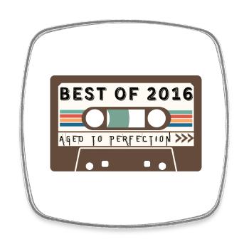 Best of 2016 - Square fridge magnet - white - Front