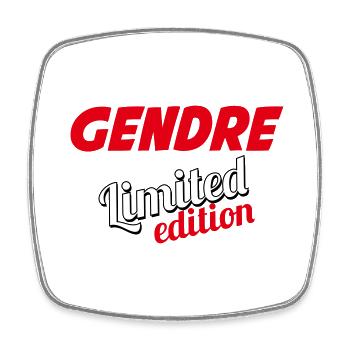 GENDRE LIMITED EDITION - Square fridge magnet - white - Front