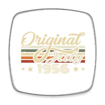 Geschenk 1956 Juli Geburtstag Geboren Im Juli 1956 - Viereckiger Kühlschrankmagnet - Weiß - Vorne