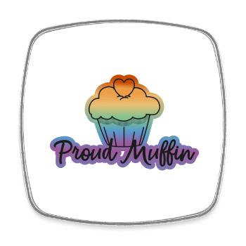 Proud Muffin - Square fridge magnet - white - Front