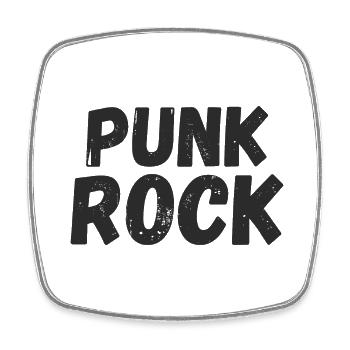 Punk Rock - Magnet carré - blanc - Devant