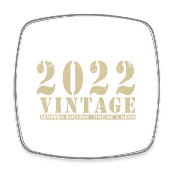 Original 2022 Vintage Vintage anniversaire rétro - Magnet carré - blanc - Devant