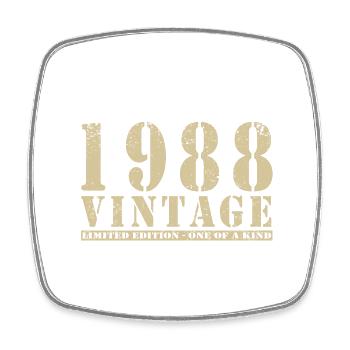 Original 1988 Vintage Vintage anniversaire rétro - Magnet carré - blanc - Devant