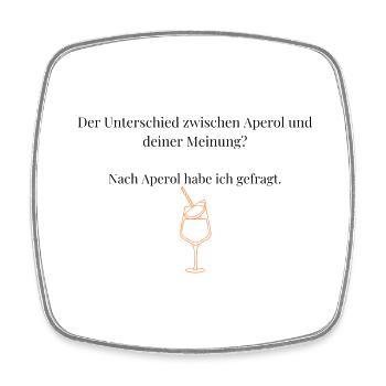 Der Unterschied - Viereckiger Kühlschrankmagnet - Weiß - Vorne