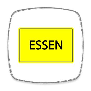 ortsschild essen - Viereckiger Kühlschrankmagnet - Weiß - Vorne