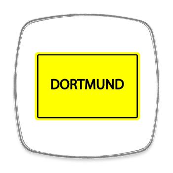 ortsschild dortmund - Viereckiger Kühlschrankmagnet - Weiß - Vorne