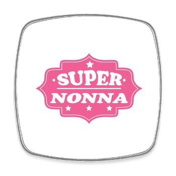 SUPER NONNA - Viereckiger Kühlschrankmagnet - Weiß - Vorne