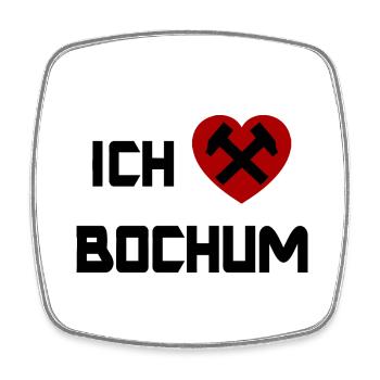 Die Bochum Fans - Viereckiger Kühlschrankmagnet - Weiß - Vorne