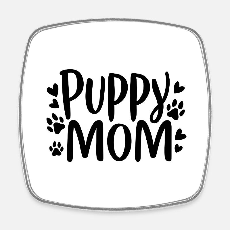 puppy dog - Square fridge magnet - white