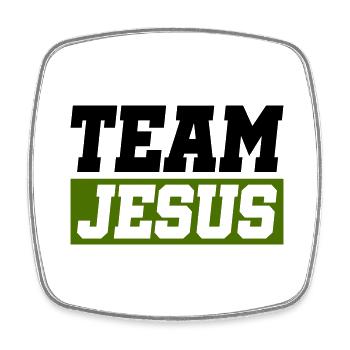 Jesus Team - Square fridge magnet - white - Front