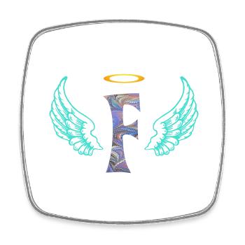 Angel F E 45 - Square fridge magnet - white - Front