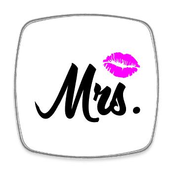 mrs - Viereckiger Kühlschrankmagnet - Weiß - Vorne