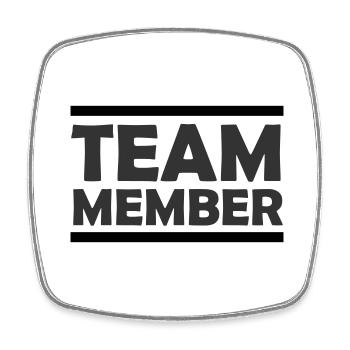 Team Member - Square fridge magnet - white - Front