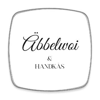 Äbbelwoi & Handkäs - Viereckiger Kühlschrankmagnet - Weiß - Vorne