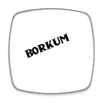 Borkum Island - Square fridge magnet - white - Front