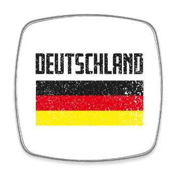 Drapeau de l’Allemagne Grunge Cadeau - Magnet carré - blanc - Devant