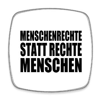 menschenrechte statt rechte menschen - Viereckiger Kühlschrankmagnet - Weiß - Vorne