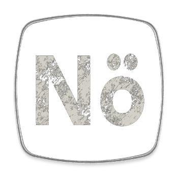 No - Square fridge magnet - white - Front
