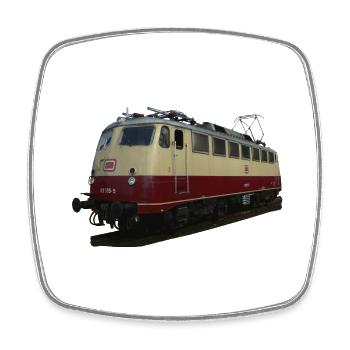Locomotive DB113 - Magnet carré - blanc - Devant