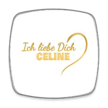 Céline dans le rôle de LiebeDich - Magnet carré - blanc - Devant