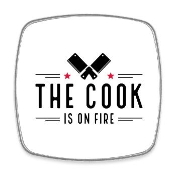 Cadeaux amusants pour les hommes qui aiment cuisiner - Magnet carré - blanc - Devant