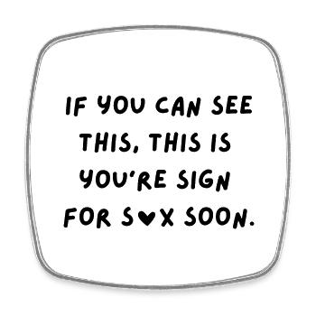 this is you're sign - Viereckiger Kühlschrankmagnet - Weiß - Vorne