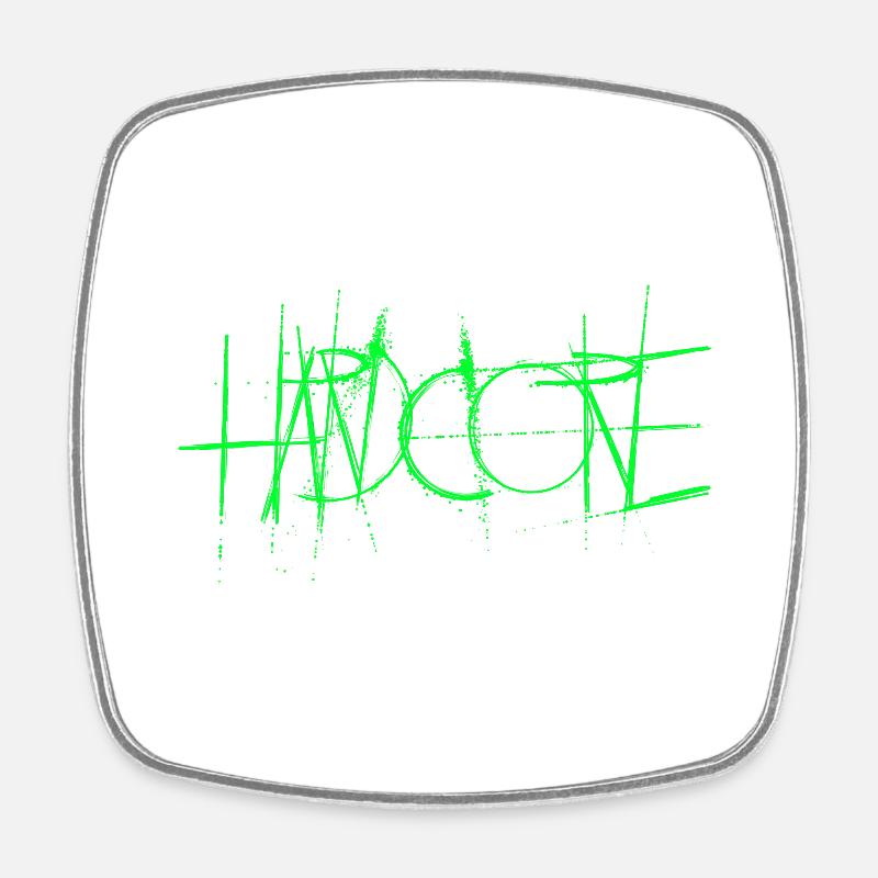 Hardcore - Magnet carré - blanc
