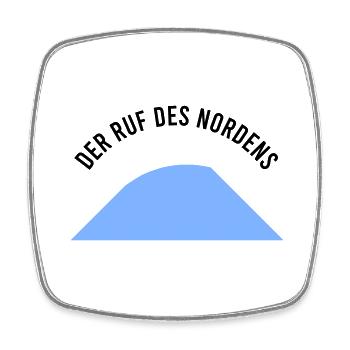 Der Ruf des Nordens - Viereckiger Kühlschrankmagnet - Weiß - Vorne