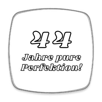 44 Jahre pure Perfektion - Geburtstag - Viereckiger Kühlschrankmagnet - Weiß - Vorne