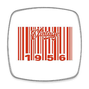 vintage 1956 né en 1956 69 ans bar code anniversai - Magnet carré - blanc - Devant