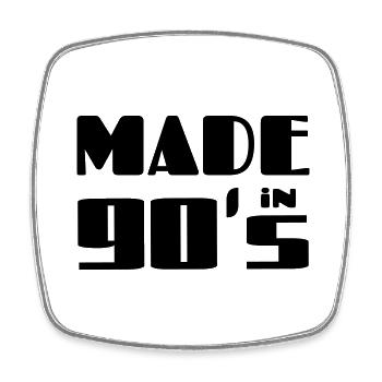 Made in 90's - Square fridge magnet - white - Front