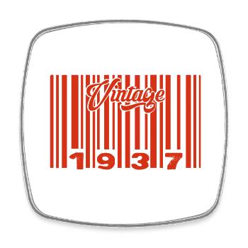 Vintage 1937 Born In 1937 88 Years Bar Code Anniversai - Square fridge magnet - white - Front