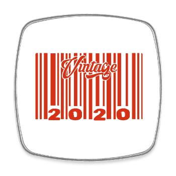 vintage 2020 né en 2020 5 ans bar code anniversair - Magnet carré - blanc - Devant
