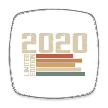 2020 Vintage - Retro 2020 Birthday Gift 2020 - Square fridge magnet - white - Front