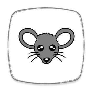 Mouse Mouse Cute Little Rat Rodent Friendly - Square fridge magnet - white - Front