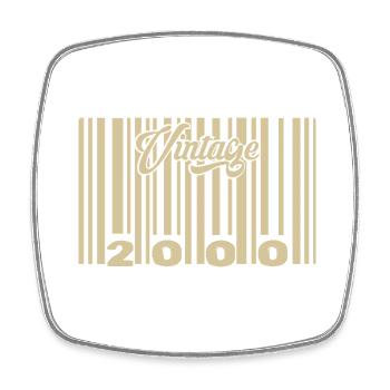 Vintage 2000 Barcode 2000: Jahr 2025. - Viereckiger Kühlschrankmagnet - Weiß - Vorne