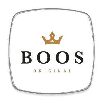 Boos Original Familienlogo - Viereckiger Kühlschrankmagnet - Weiß - Vorne