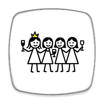 Hen Birthday - Square fridge magnet - white - Front