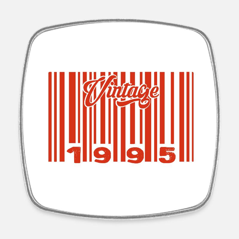 vintage 1995 né en 1995 30 ans bar code anniversai - Magnet carré - blanc