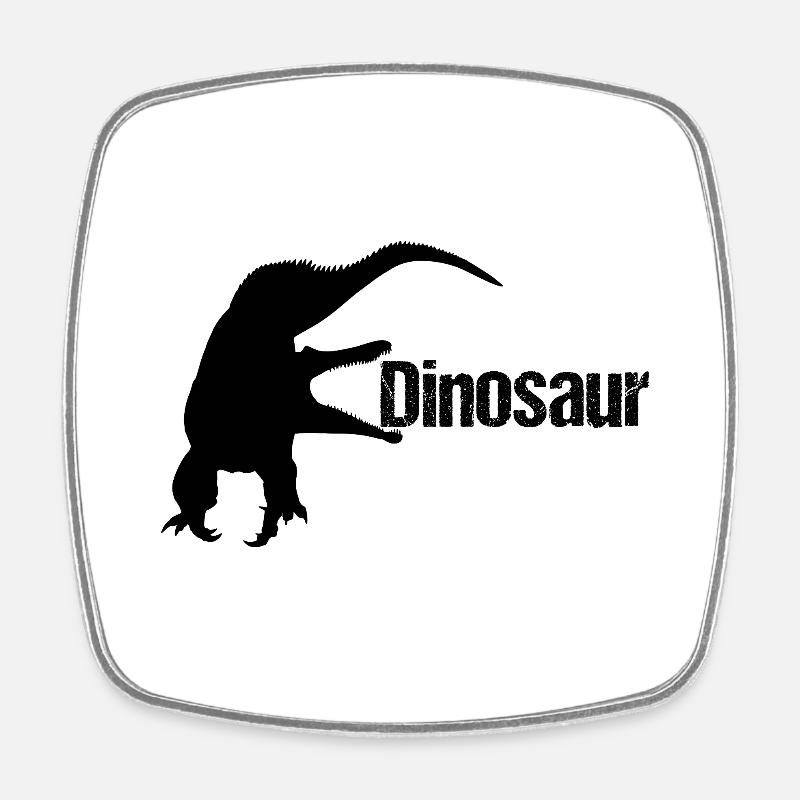 Dinosaur Lizard - Dino - Square fridge magnet - white